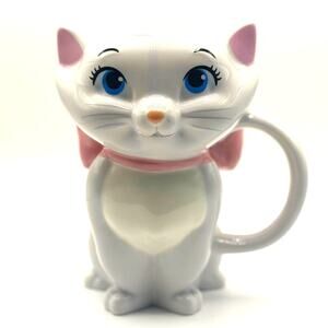New - Disney "Marie" from Aristocats Large Ceramic White Cat Mug